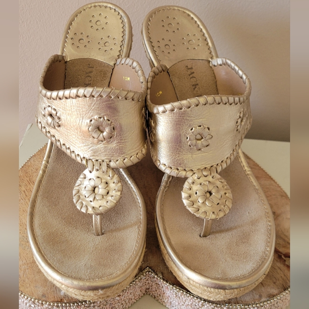 Jack Rogers Metallic Gold Women's Sandals